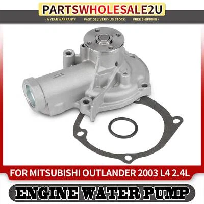 Water Pump w/ Gasket for Mitsubishi Outlander 2003 L4 2.4L SOHC Petrol Aluminum - Image 1 of 4