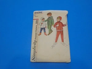 VTG 1950s Pattern Childs Lined Hooded Jacket & Pants Size 3 Simplicity 4636 - Picture 1 of 3