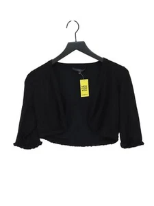 Coast Women's Cardigan M Black Viscose with Polyamide Round Neck Cardigan - Picture 1 of 5