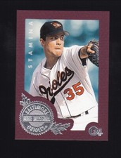 1996 Fleer Emotion E-XL Mike Mussina #6 Baltimore Orioles