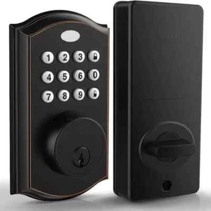 Electronic Keyless Entry Door Lock Digital Code Keypad Knob Combination Deadbolt - Picture 1 of 9