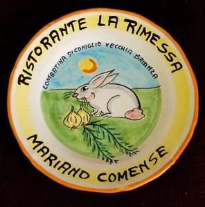 BUON RICORDO PLACA SOLIMENE VIETRI CERÁMICA ITALIANA MARIANO COMENSE CONIGLIO 2005 - Imagen 1 de 2
