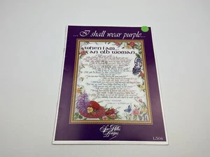 Sue Hillis Designs I Shall Wear Purple Counted Cross Stitch Pattern Red Hat - Picture 1 of 3