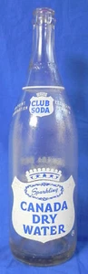Vintage "Sparkling Canada Dry Water" Club Soda Bottle, Clear Glass 28 oz, 11 3/4 - Picture 1 of 11