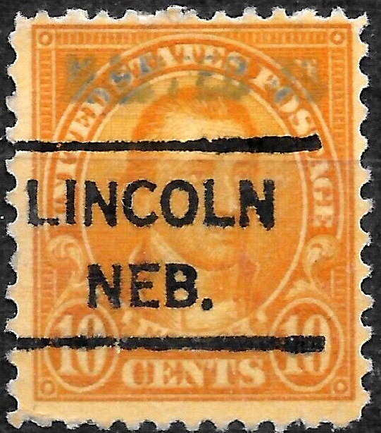 US 1923    PRECANCEL "LINCOLN NEB."  SC#562 USED VF - Image 1 of 1