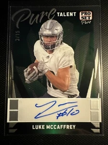 2023 Leaf Pure Pro Set LUKE MCCAFFREY Rookie RC Auto /15 - Picture 1 of 3
