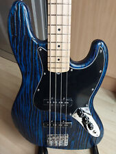Fender Limited Edition Sandblasted American Jazz Bass -Sapphire Blue Transparent for sale