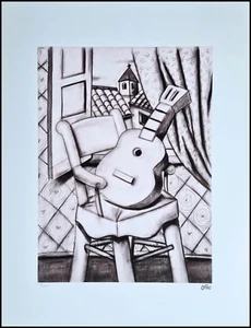 FERNANDO BOTERO * Guitarra sobre...* 65 x 50 cm * Litografía * limitada # 106/300 - Imagen 1 de 8
