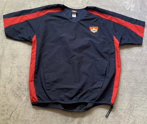 Cooperstown Dreams Park Baseball Pullover Windbreaker Men's Medium Short Sleeve Cover