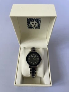 Ladies Anne Klein Stainless Steel Two Tone Black Dial Analog Watch AK/3331 $85 - Picture 1 of 4