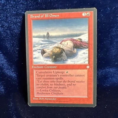 Brand of Ill Omen Ice Age Rare MTG Magic The Gathering Card Reserved List - Image 1 of 4