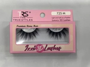 PESTAÑAS IZZI 3D LIGERAS Y SUAVES COMO PLUMA DE LUJO PESTAÑAS 3D #725 M CABELLO REMY HUMANO - Imagen 1 de 2