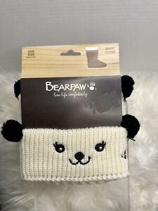 Bearpaw Women's Knit Cuff Boot Toppers, Ivory Bear