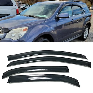 Fit 2010-2017 Chevrolet Equinox Window Visors Sun Shade Rain Guards Smoke Tinted - Picture 1 of 8