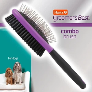 Hartz Harts Groomer's Groomers Best Combo Dog Brush Dual Sided Comb Dogs Pets - Picture 1 of 4