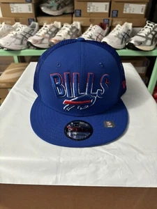 Buffalo Bills blau Logo New Era Trucker SnapBack Mütze 9Fifty Herren OSFM neu mit Etikett - Bild 1 von 7