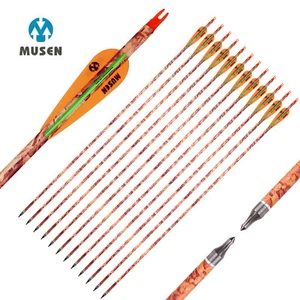 10 x MUSEN 31'' Camo Carbon Arrows Archery Recurve Compound Bow Hunting Target - Picture 1 of 6
