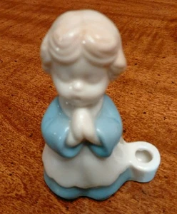 Biedermann Porcelain Sri Lanka Ceramic Praying Girl Mini Candle Holder - Picture 1 of 6