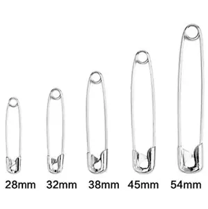 Lot de 10 à 100 épingles à nourrice sûreté 28 à 54mm Alliage de Zinc Argentés - Imagen 1 de 3