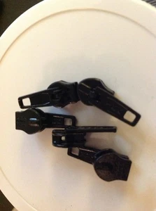 Paquete de 5 tirones con cremallera negra 4,5 cremalleras de nailon deslizamientos costura YKK - Imagen 1 de 3
