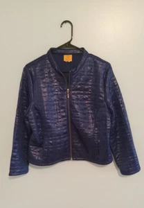 Ruby Rd  Blue quilted  Jacket Ladies excellent used condition! - Picture 1 of 4