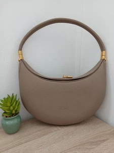 Songmont Luna Taupe Grey Leather Handbag New - Picture 1 of 8