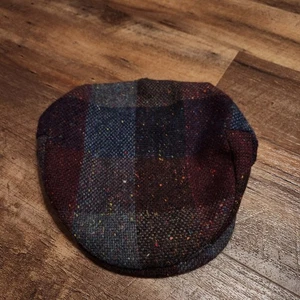 Orvis Flat Cap Hat Large Pure Wool Made In Ireland Plaid - Picture 1 of 7