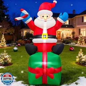 6FT Christmas Santa Inflatables Outdoor Decorations Santa Claus w - Picture 1 of 5