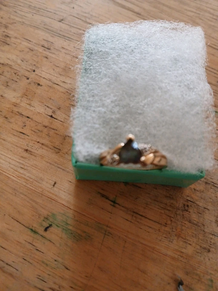 Anel de topázio místico tamanho 7 diamantes reais - Imagem 1 de 4