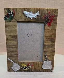 Fly Fishing Picture Frame With Real Fishing Flys - Midwest Of Cannon Falls - Picture 1 of 8