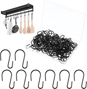 100 Stück Mini S Haken zum Aufhängen 1 Zoll S Form Haken Stahl Metall Schüttel Ornament - Bild 1 von 8