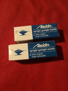 2 Aladdin Upright Gaslight Mantle Model Blue Box Aluminum Base Brand New (2) - Picture 1 of 7