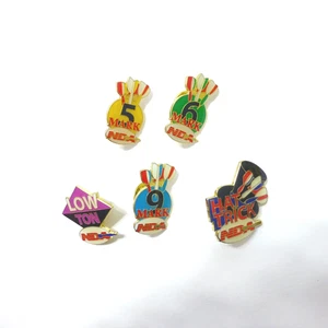5 Vintage dart player pin lot Mark 5 6 9 hat trick low ton NDA - Picture 1 of 2
