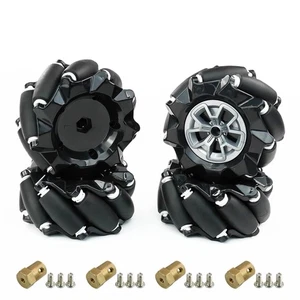 Mecanum Rad 65 mm 80 mm 97 mm Omni Wheel mit 6 mm Sechskant Metallkupplung Mot... - Bild 1 von 8