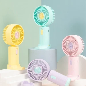 Summer Outdoor Travel Fan USB Fan Student Office Home Pink Portable/8-10 Hours - Photo 1/16