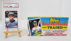 1989 Topps Traded Baseball Set 132 Cards and Graded Deion Sanders #110T PSA 8 - Picture 1 of 9