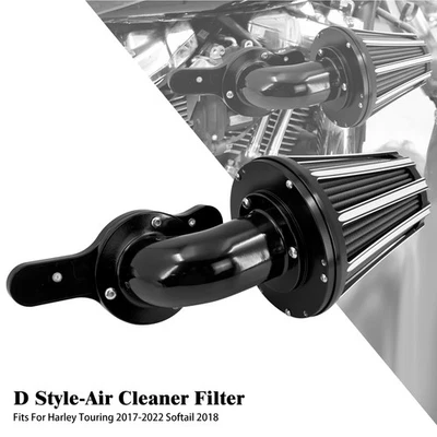 CNC Cone Stage 1 Air Filter Gray Element For Harley Touring 17-25 Softail 18-24 - Image 1 of 4