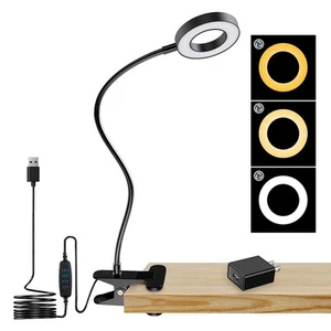 Buch Licht Lesen DLLT Dimmbar Clip On 48 LED USB Farbe Wechselbar Nacht Schreibtisch - Bild 1 von 9