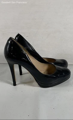 L.K. Zapatos de tacón de aguja Bennett Sledge de charol negro sin cordones para mujer 40 Foto 1 de 4