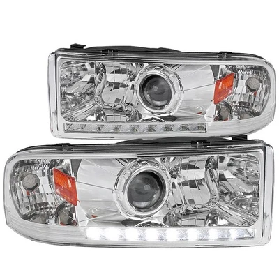 Faróis de projetor Clear Fits 1994-2001 Dodge Ram 1500 2500 3500 tira de LED - Imagem 1 de 4