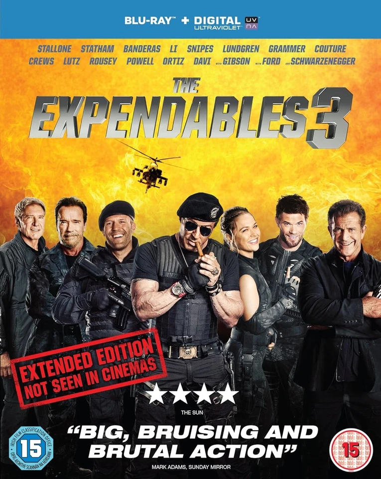 The Expendables 3: Extended Edition (Blu-ray) Sylvester Stallone (UK IMPORT) - Image 1 of 3
