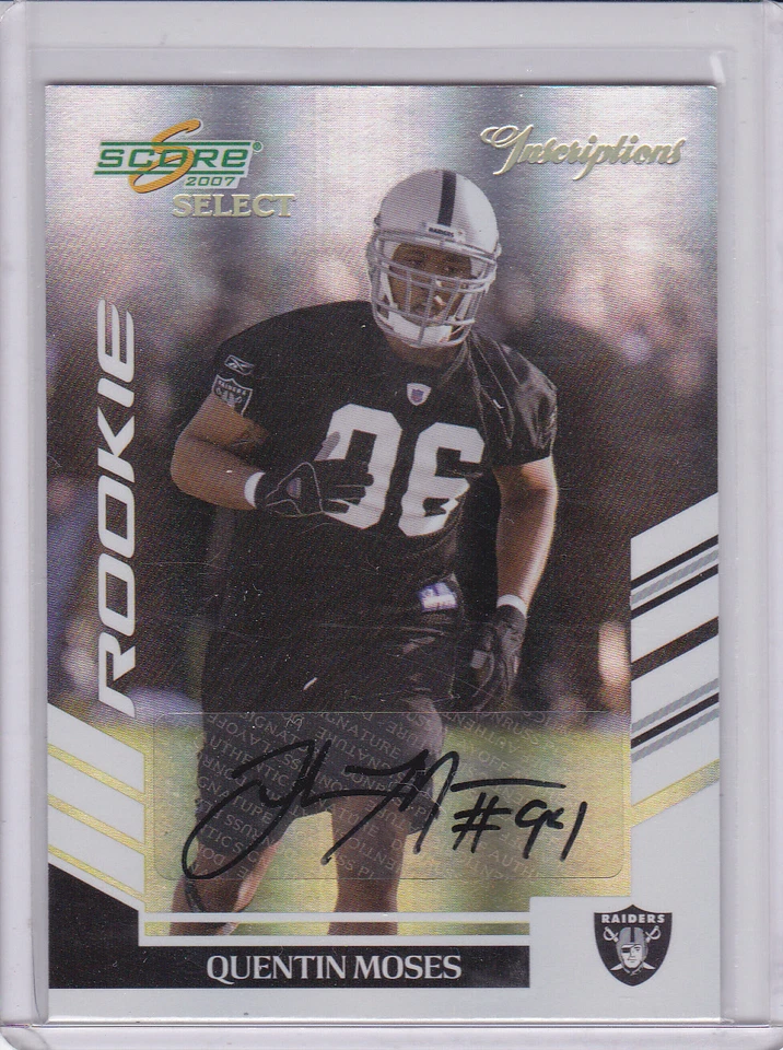 2007 Select Inscriptions #313 Quentin Moses Auto 36/50 - Image 1 of 1