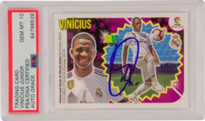 Vinicius Jr Signed 2018-19 La Liga Ultimos Fichajes Rookie Sticker #15 - PSA 10