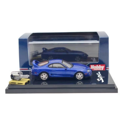 Hobby Japón 1/64 Toyota Supra RZ A80 con pantalla de motor modelo HJ641042ABL azul Foto 1 de 4