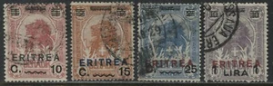 Eritrea 1924 overprinted values all used - Bild 1 von 1