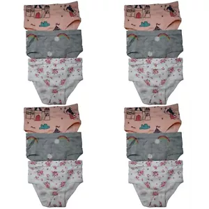 12 Pack Toddler Little Girls Cotton Underwear Briefs Kids Panties 2T 3T 4T 5T 6T - Picture 1 of 4