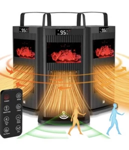 Top 2023 Mini Portable Heater:Upgraded with Infrared Sensor and Fireplace Affect - Picture 1 of 9