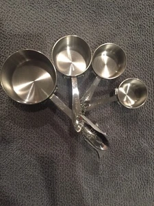 ALL CLAD STAINLESS STEEL MEASURING CUPS - 1/4, 1/3, 1/2, 1 - NWT - Picture 1 of 4