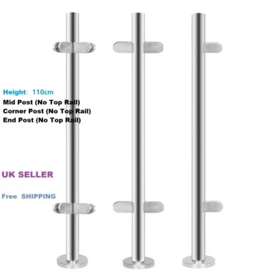 Stainless Steel Balustrade Glass Posts Clamps - Grade 316 For Toughened Glass - Image 1 of 4