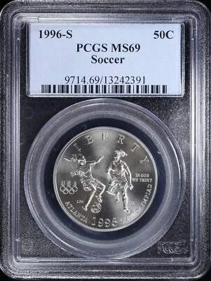 1996-S Soccer Commemorative Half Dollar 50c PCGS MS 69 - Image 1 of 4